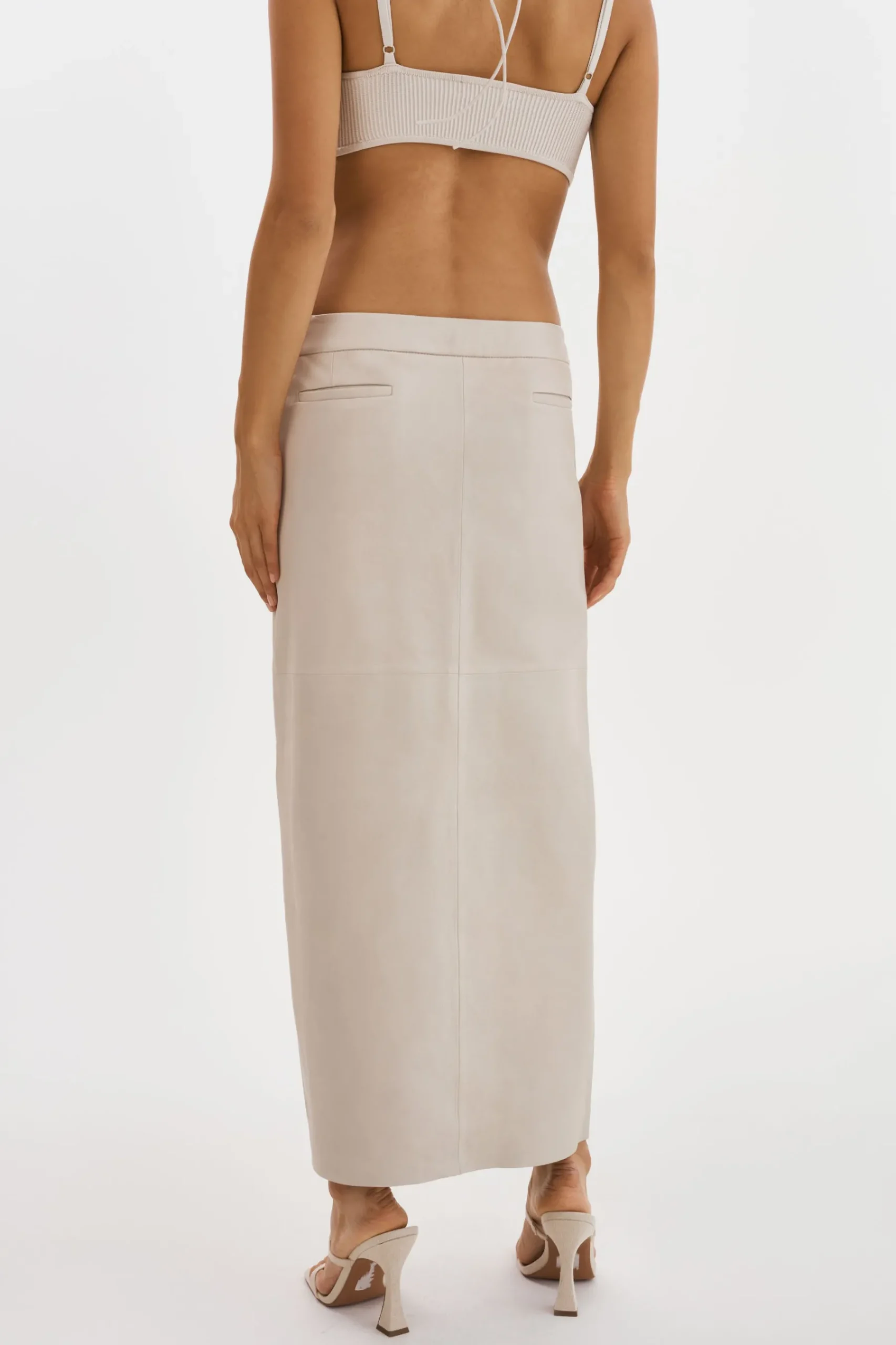 Femme LAMARQUE ABIA | Jupe Longue En Cuir à Taille Basse