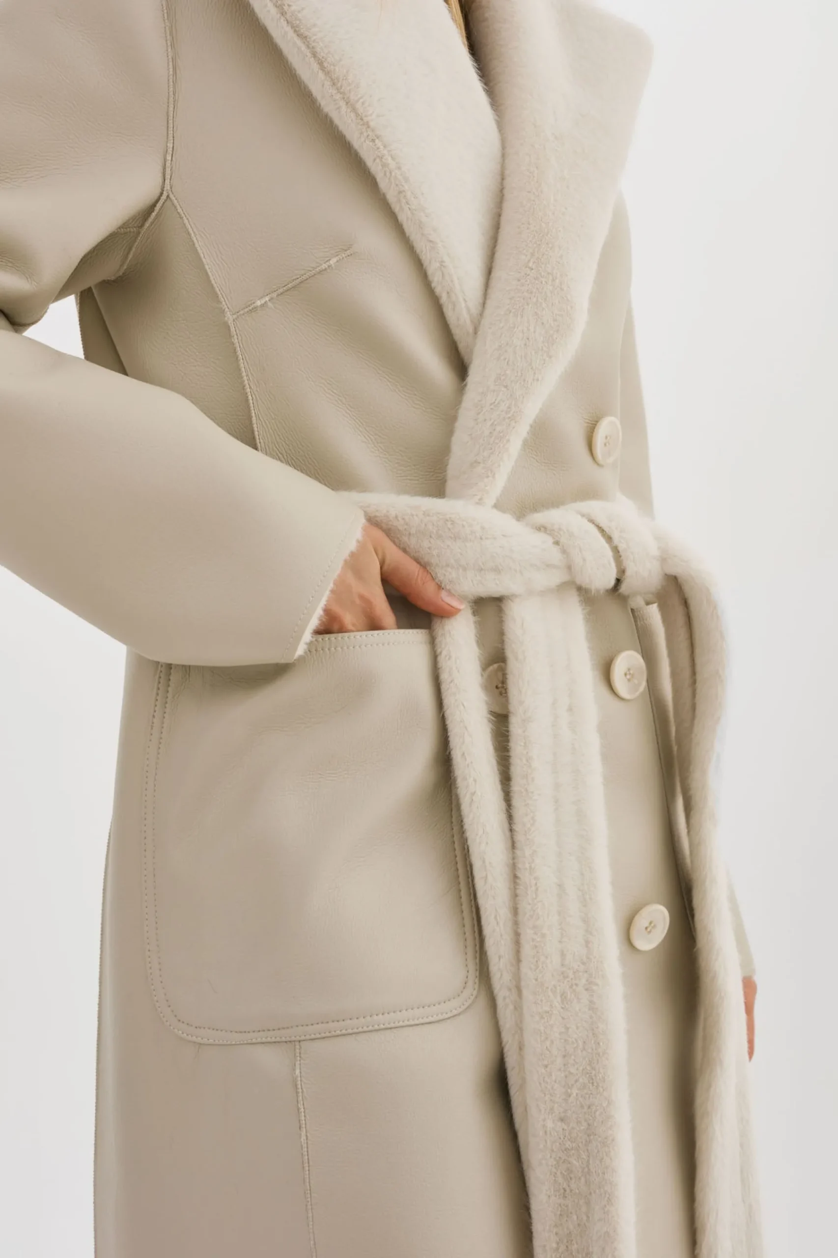 Femme LAMARQUE ABIGAIL | Manteau Réversible En Fausse Peau De Mouton