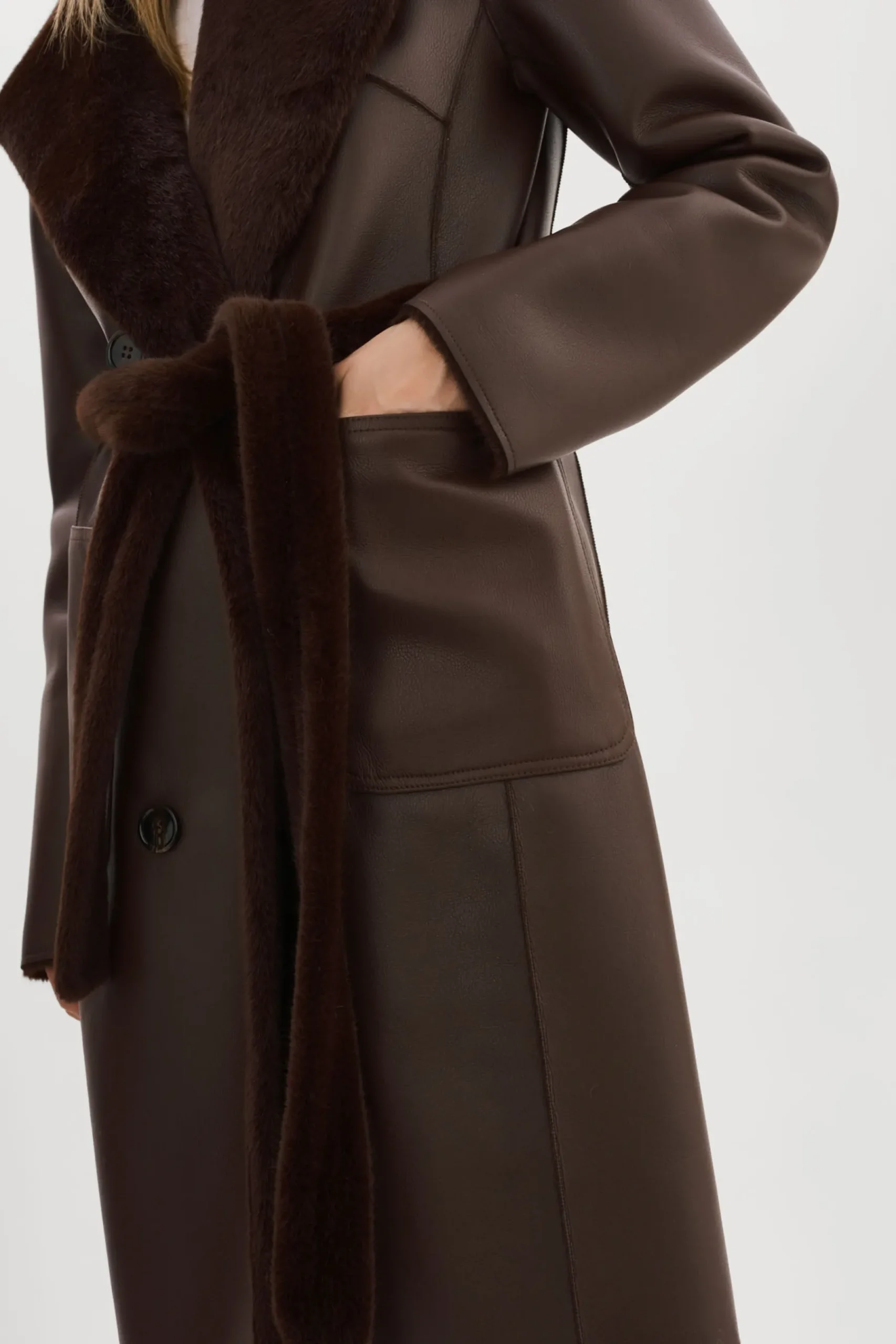 Femme LAMARQUE ABIGAIL | Manteau Réversible En Fausse Peau De Mouton