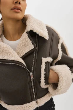 Femme LAMARQUE ADRINA | Veste Courte En Fausse Peau De Mouton