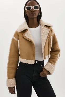 Femme LAMARQUE ADRINA | Veste Courte En Fausse Peau De Mouton