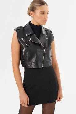 Femme LAMARQUE AMALIA | Leather Biker Vest