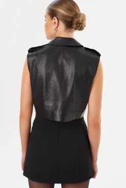 Femme LAMARQUE AMALIA | Leather Biker Vest