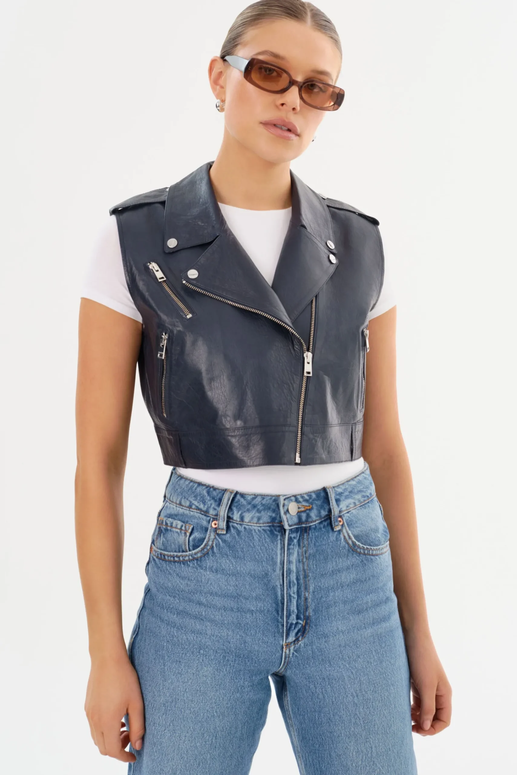 Femme LAMARQUE AMALIA | Leather Biker Vest