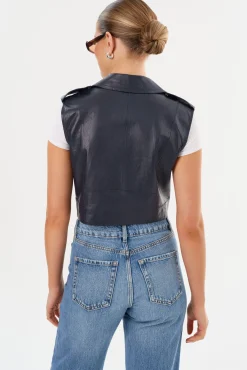 Femme LAMARQUE AMALIA | Leather Biker Vest