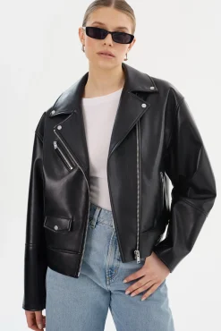 Femme LAMARQUE ANDRADE | Recycled Leather Biker Jacket