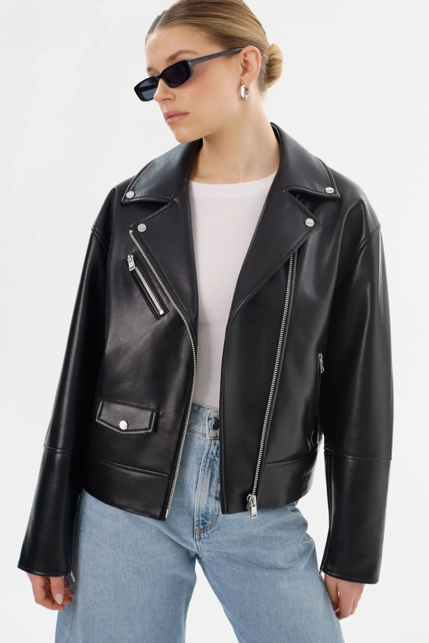 Femme LAMARQUE ANDRADE | Recycled Leather Biker Jacket