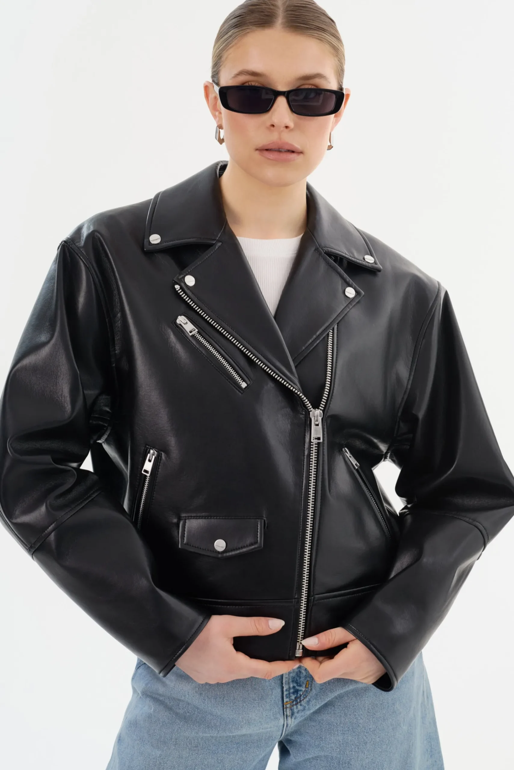 Femme LAMARQUE ANDRADE | Recycled Leather Biker Jacket