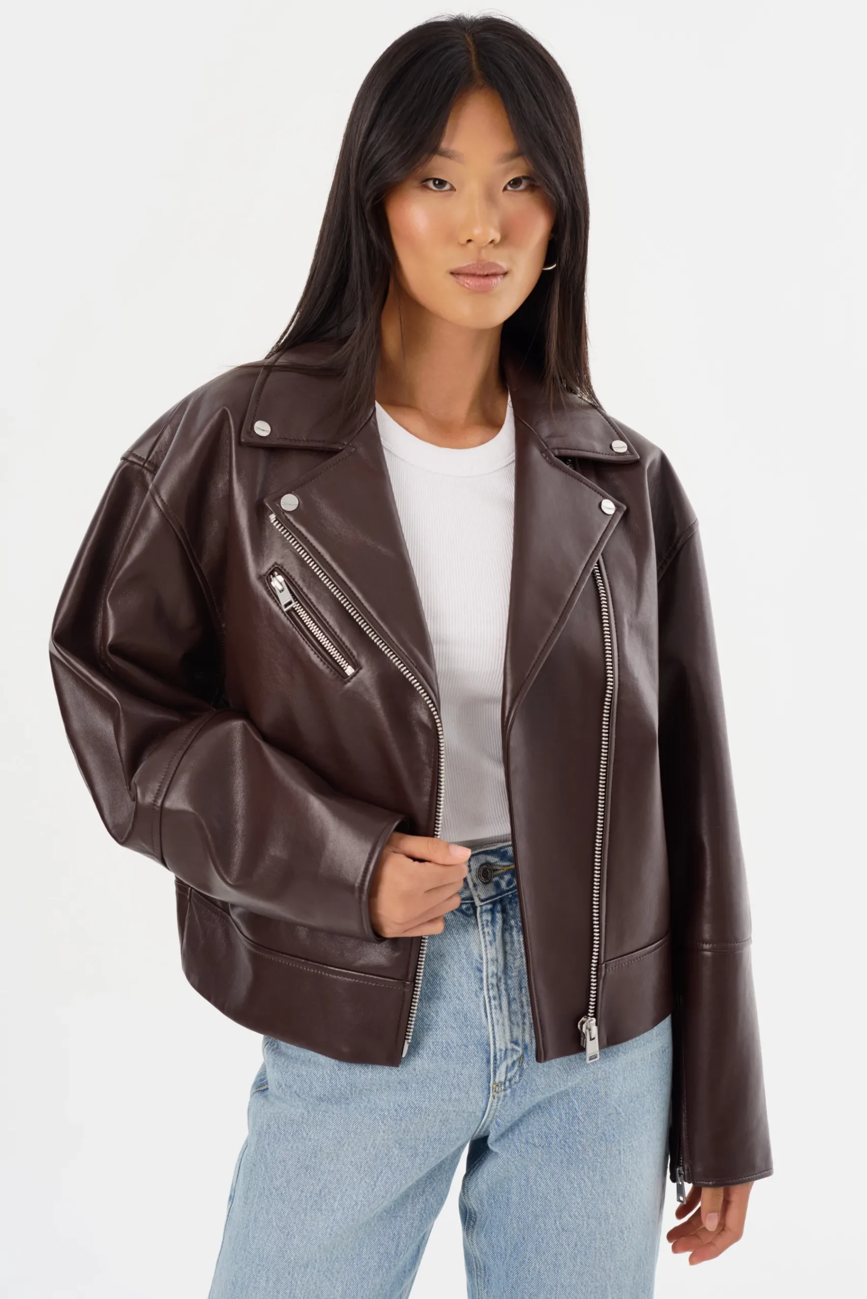 Femme LAMARQUE ANDRADE | Recycled Leather Biker Jacket