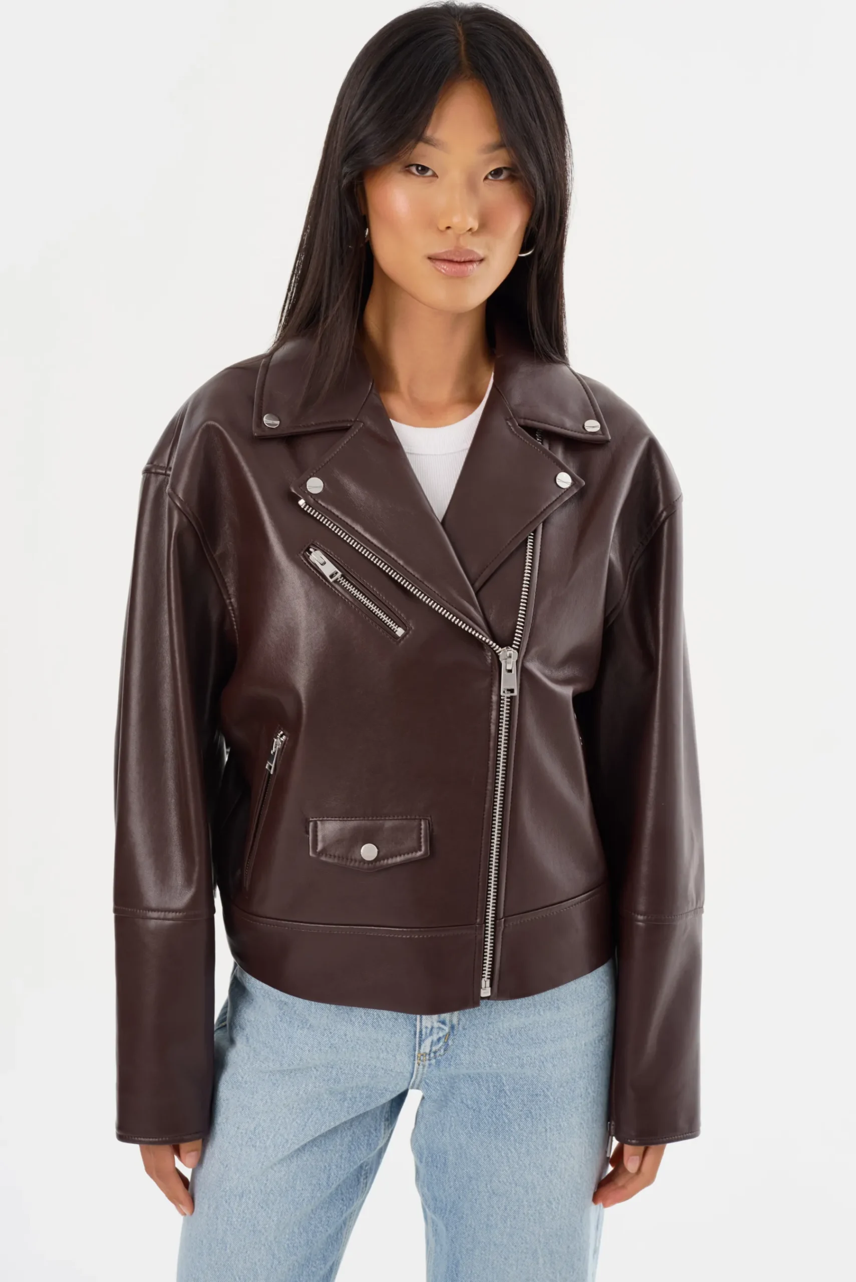 Femme LAMARQUE ANDRADE | Recycled Leather Biker Jacket