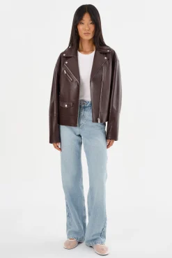Femme LAMARQUE ANDRADE | Recycled Leather Biker Jacket