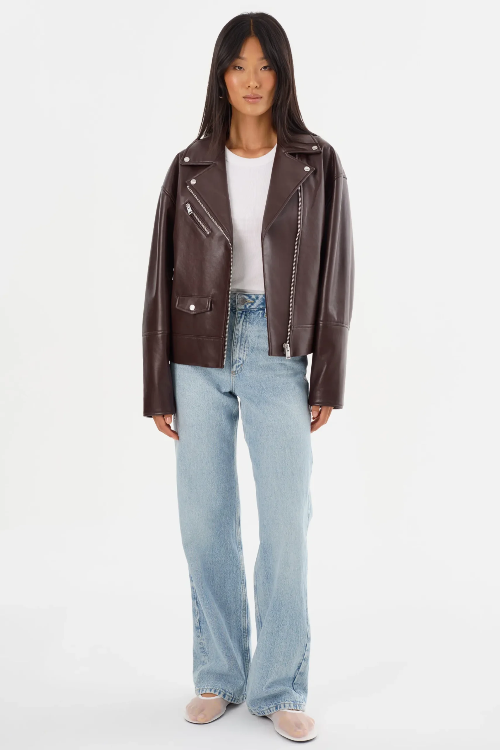 Femme LAMARQUE ANDRADE | Recycled Leather Biker Jacket