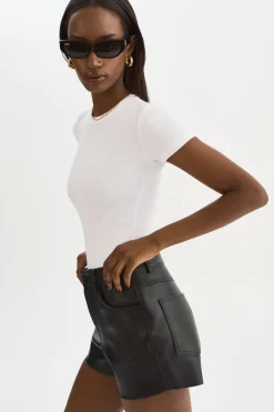 Femme LAMARQUE ANIKA | Short à Taille Haute En Cuir