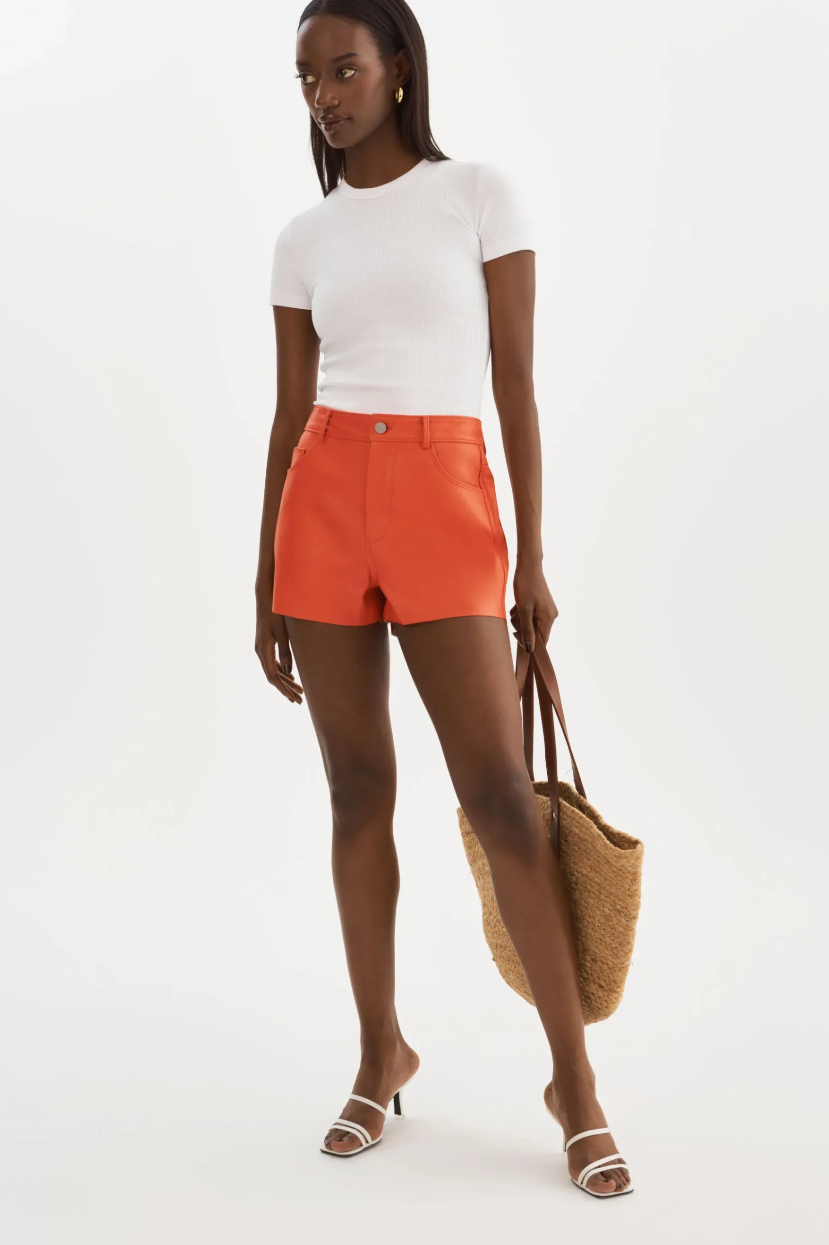 Femme LAMARQUE ANIKA | Short à Taille Haute En Cuir