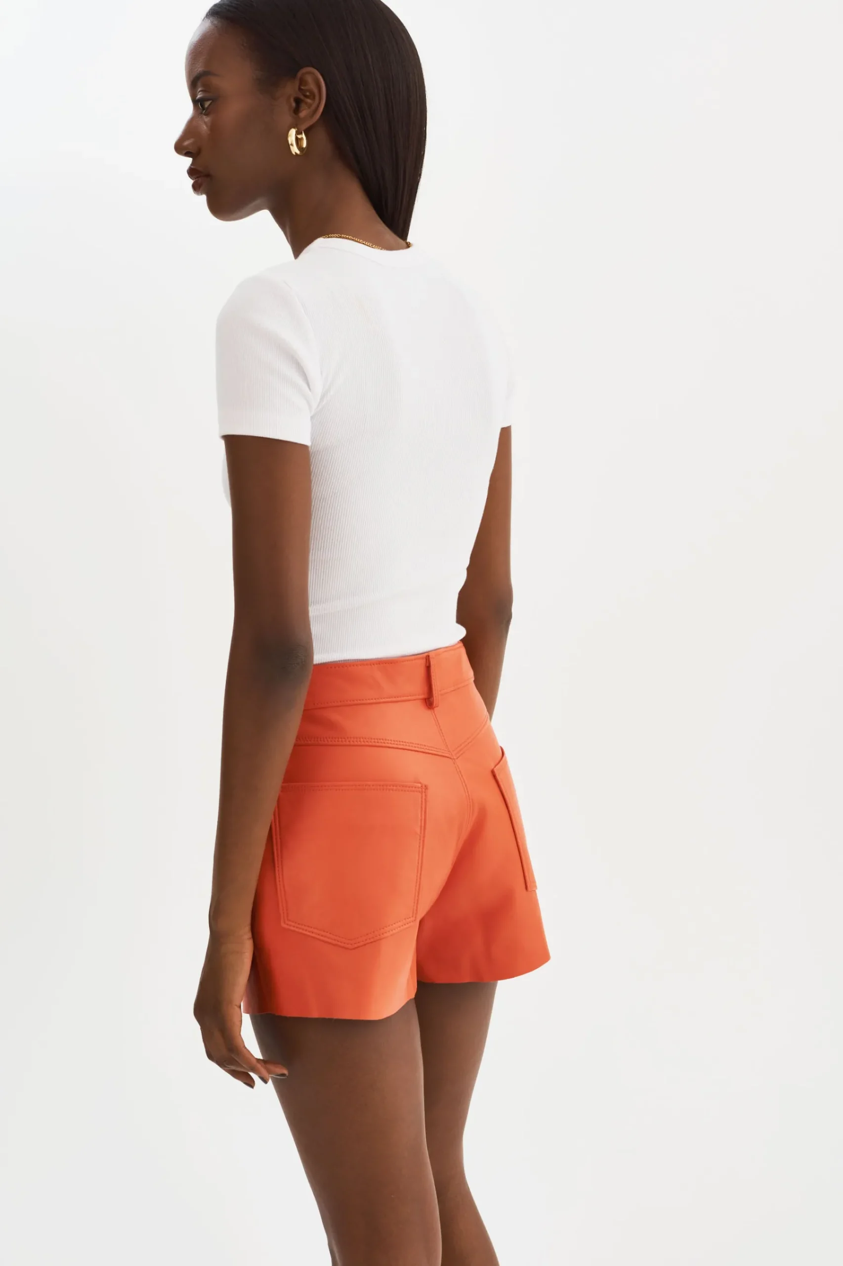 Femme LAMARQUE ANIKA | Short à Taille Haute En Cuir