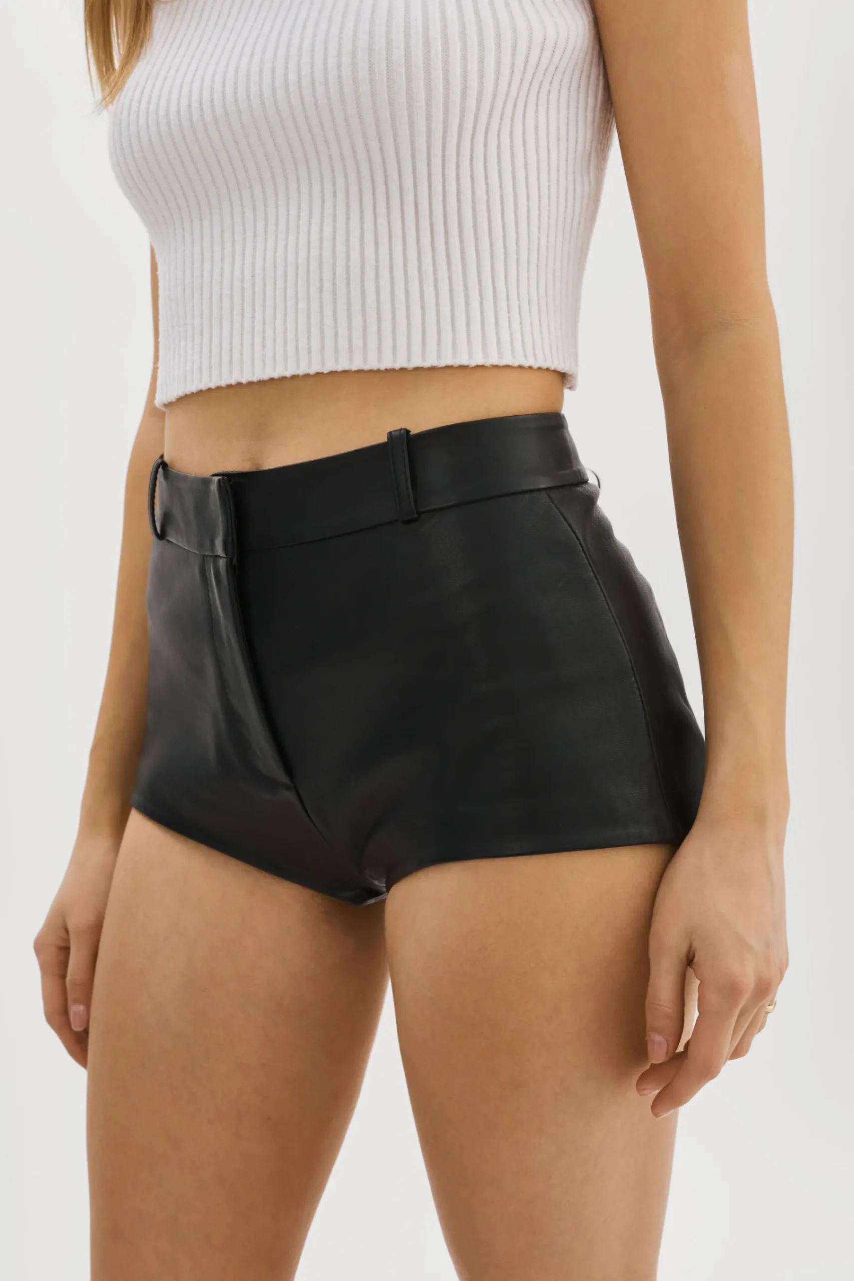 Femme LAMARQUE ANNAISE | Shorts En Cuir Moulant
