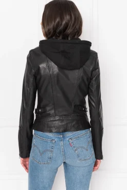 Femme LAMARQUE ARLETTE Veste Moto En Cuir Convertible