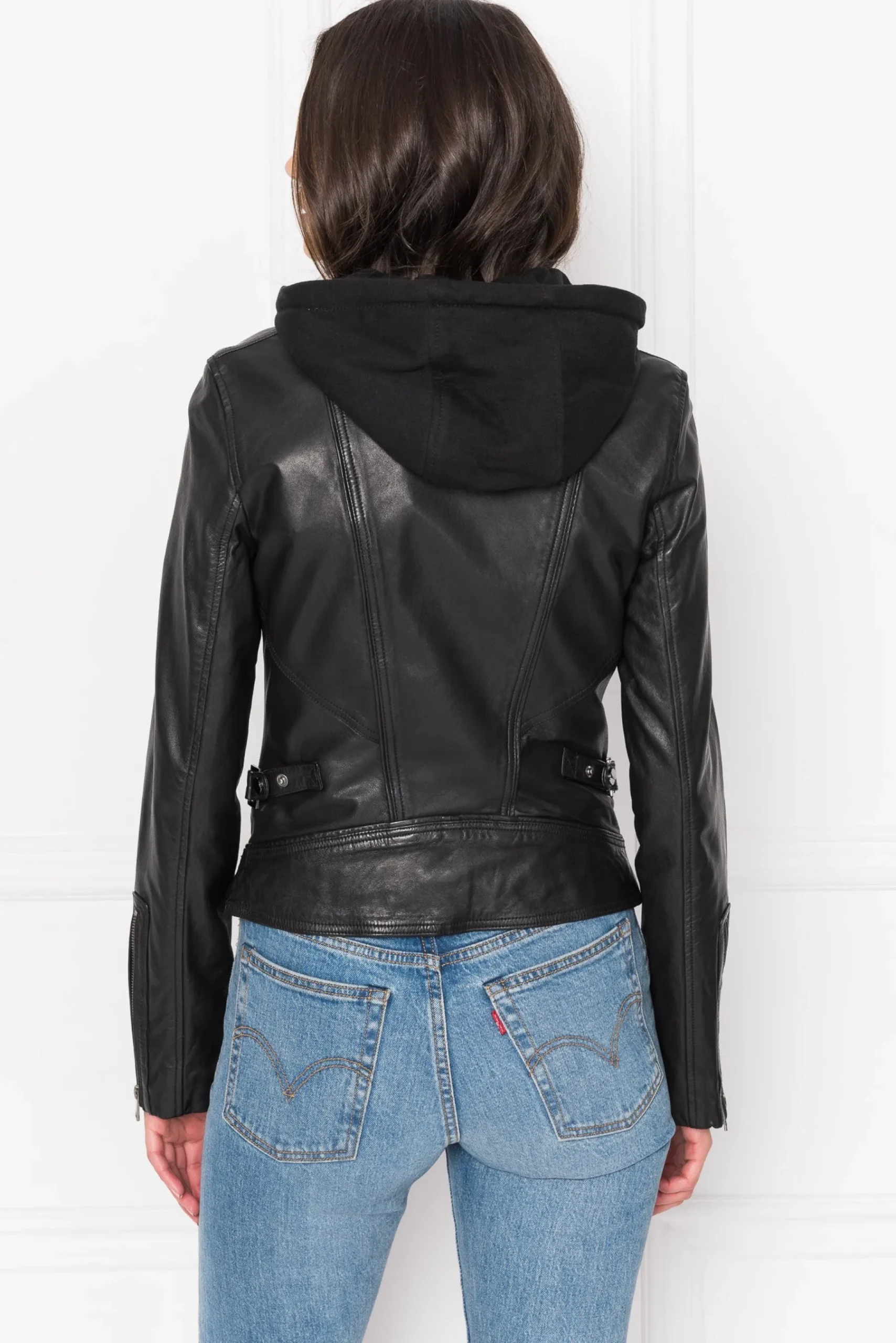 Femme LAMARQUE ARLETTE Veste Moto En Cuir Convertible