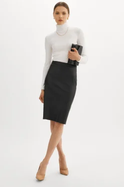 Femme LAMARQUE AVANA Jupe Droite En Cuir Extensible