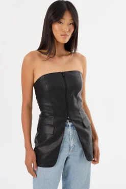 Femme LAMARQUE AVANI | Top Bustier En Similicuir