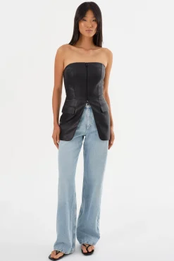 Femme LAMARQUE AVANI | Top Bustier En Similicuir