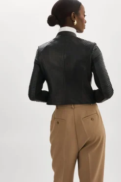 Femme LAMARQUE AZRA GOLD | Leather Biker Jacket