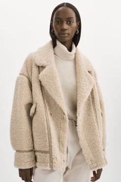 Femme LAMARQUE BADU | Veste Oversize En Fausse Peau De Mouton