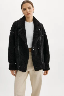 Femme LAMARQUE BADU | Veste Oversize En Fausse Peau De Mouton