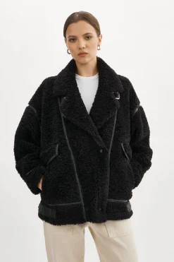 Femme LAMARQUE BADU | Veste Oversize En Fausse Peau De Mouton