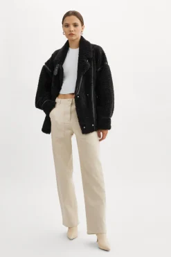 Femme LAMARQUE BADU | Veste Oversize En Fausse Peau De Mouton