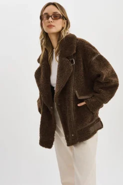 Femme LAMARQUE BADU | Veste Oversize En Fausse Peau De Mouton