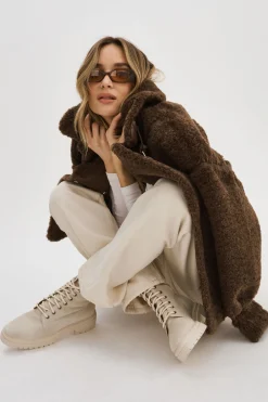 Femme LAMARQUE BADU | Veste Oversize En Fausse Peau De Mouton