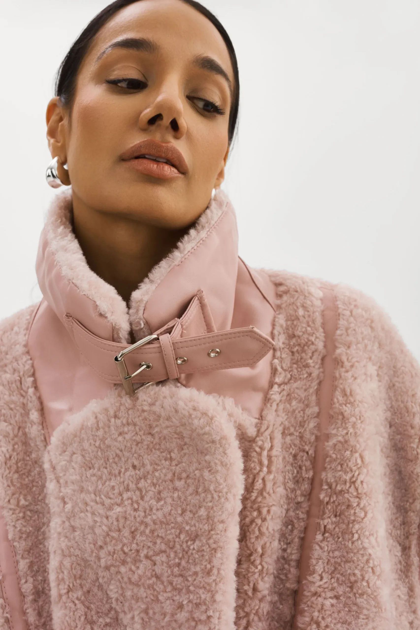 Femme LAMARQUE BADU | Veste Oversize En Fausse Peau De Mouton