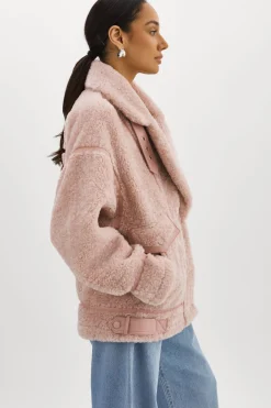 Femme LAMARQUE BADU | Veste Oversize En Fausse Peau De Mouton