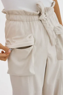 Femme LAMARQUE BRAXTON | Pantalon Cargo En Simili Cuir
