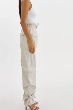 Femme LAMARQUE BRAXTON | Pantalon Cargo En Simili Cuir