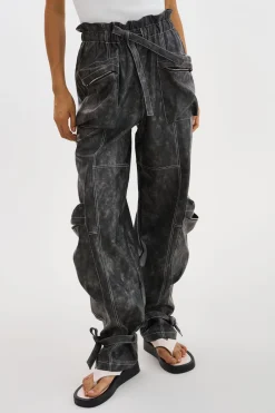 Femme LAMARQUE BRAXTON | Pantalon Cargo En Simili Cuir