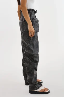 Femme LAMARQUE BRAXTON | Pantalon Cargo En Simili Cuir