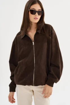 Femme LAMARQUE CADEN | Blouson Bombardier Oversize En Daim