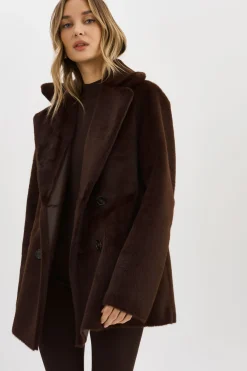 Femme LAMARQUE CAMILLE | Manteau Réversible En Fausse Peau De Mouton