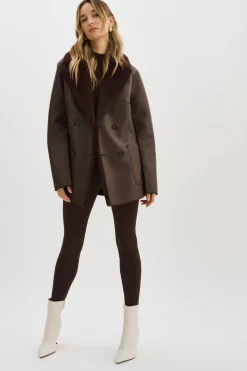 Femme LAMARQUE CAMILLE | Manteau Réversible En Fausse Peau De Mouton