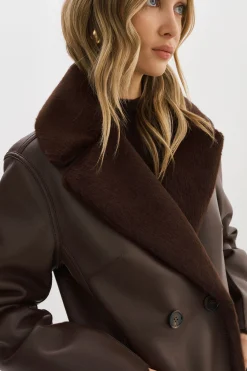 Femme LAMARQUE CAMILLE | Manteau Réversible En Fausse Peau De Mouton