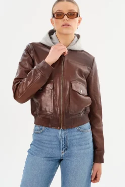 Femme LAMARQUE CANDACE | Leather Bomber Jacket