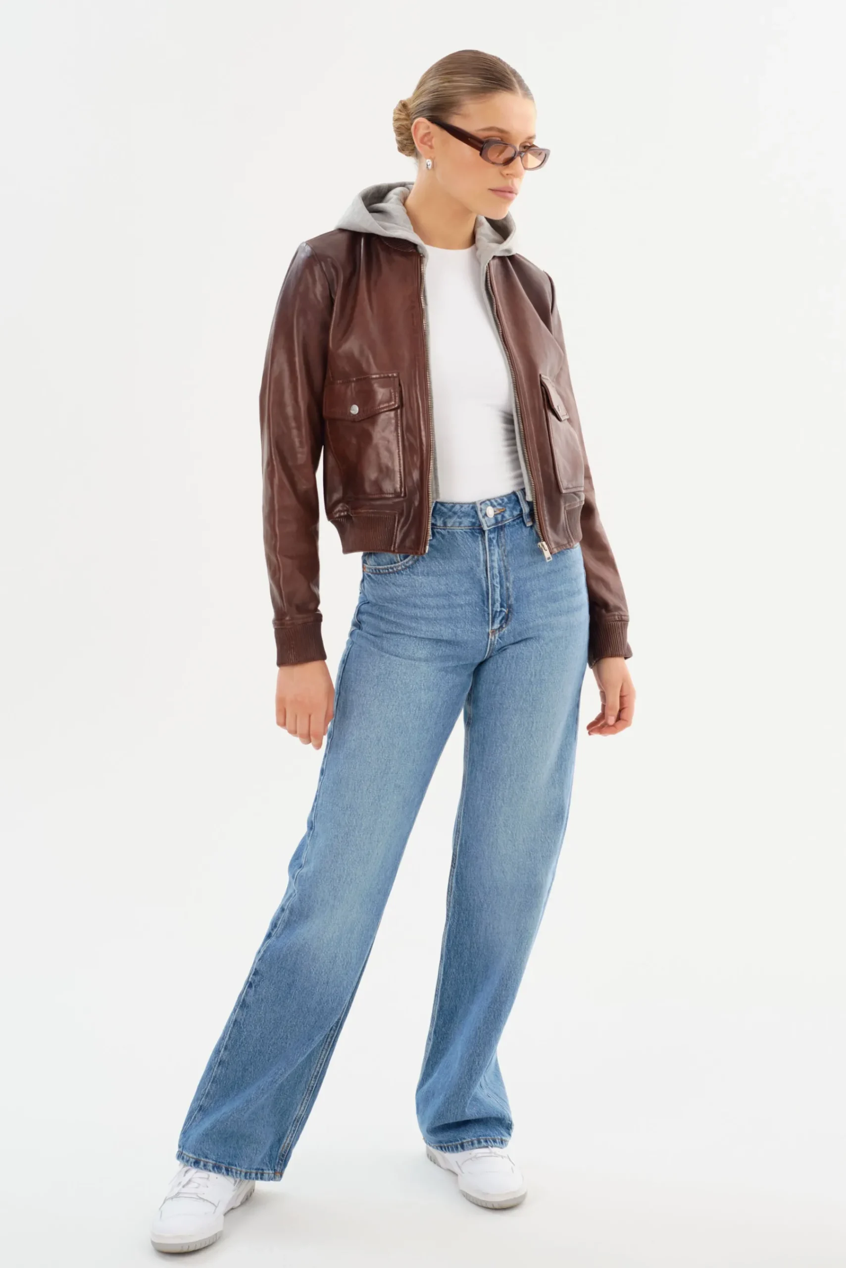 Femme LAMARQUE CANDACE | Leather Bomber Jacket