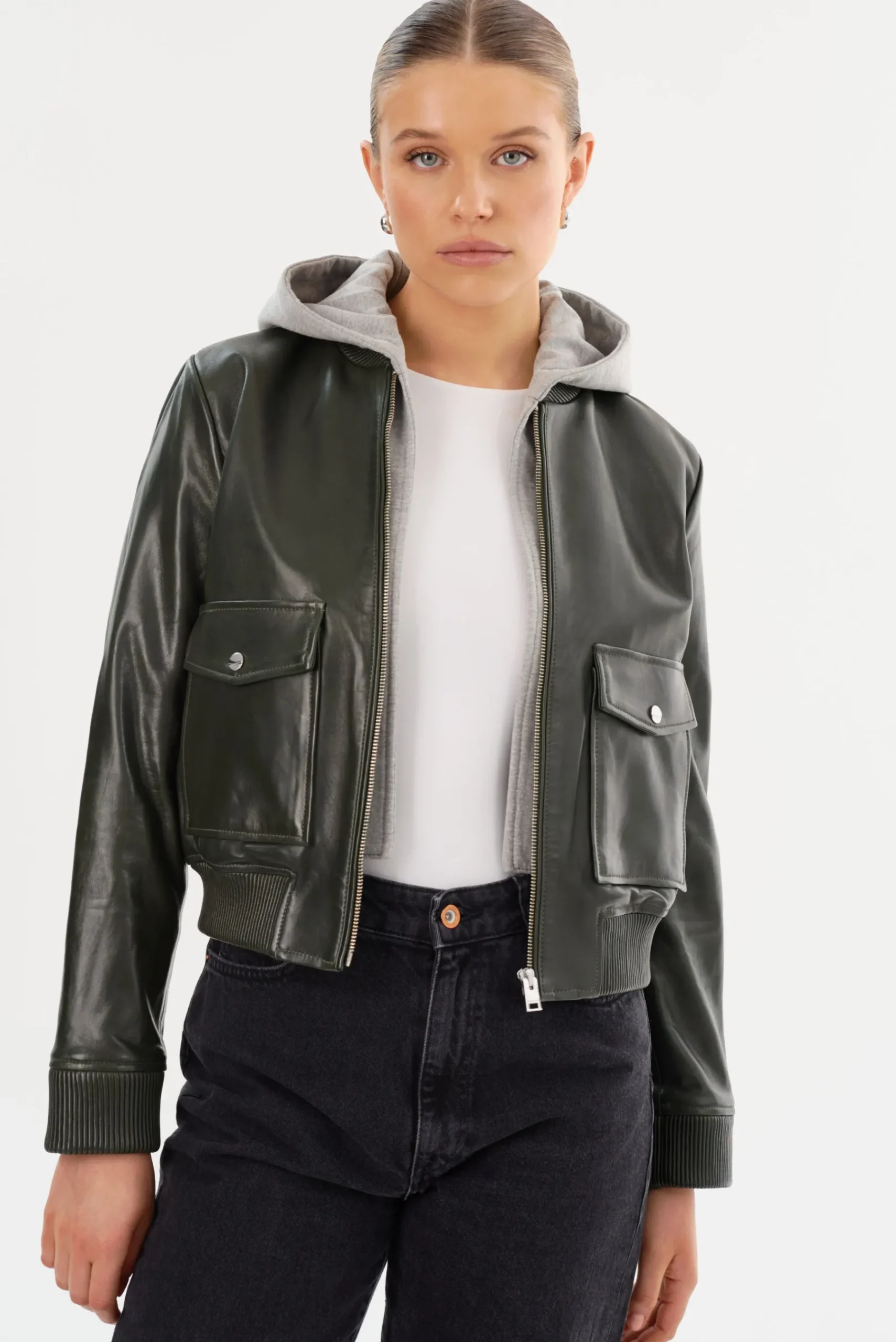 Femme LAMARQUE CANDACE | Leather Bomber Jacket