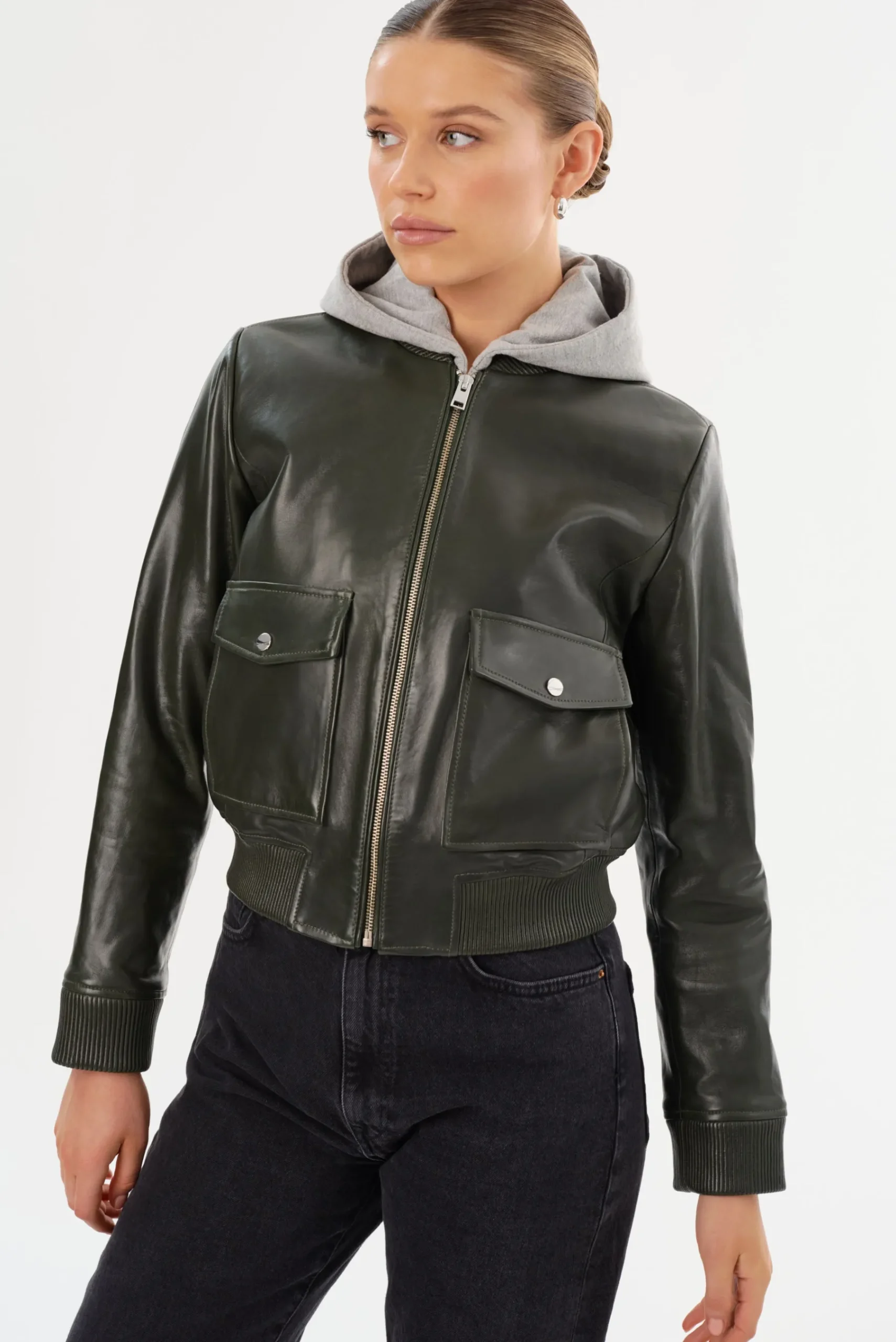 Femme LAMARQUE CANDACE | Leather Bomber Jacket