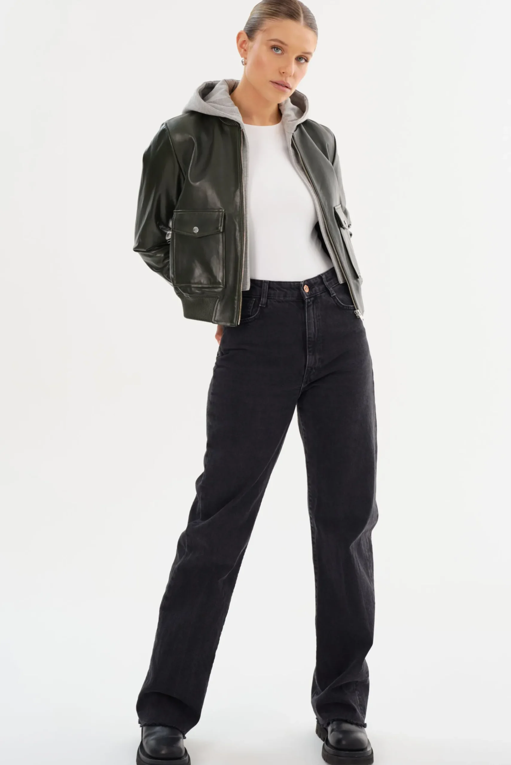 Femme LAMARQUE CANDACE | Leather Bomber Jacket