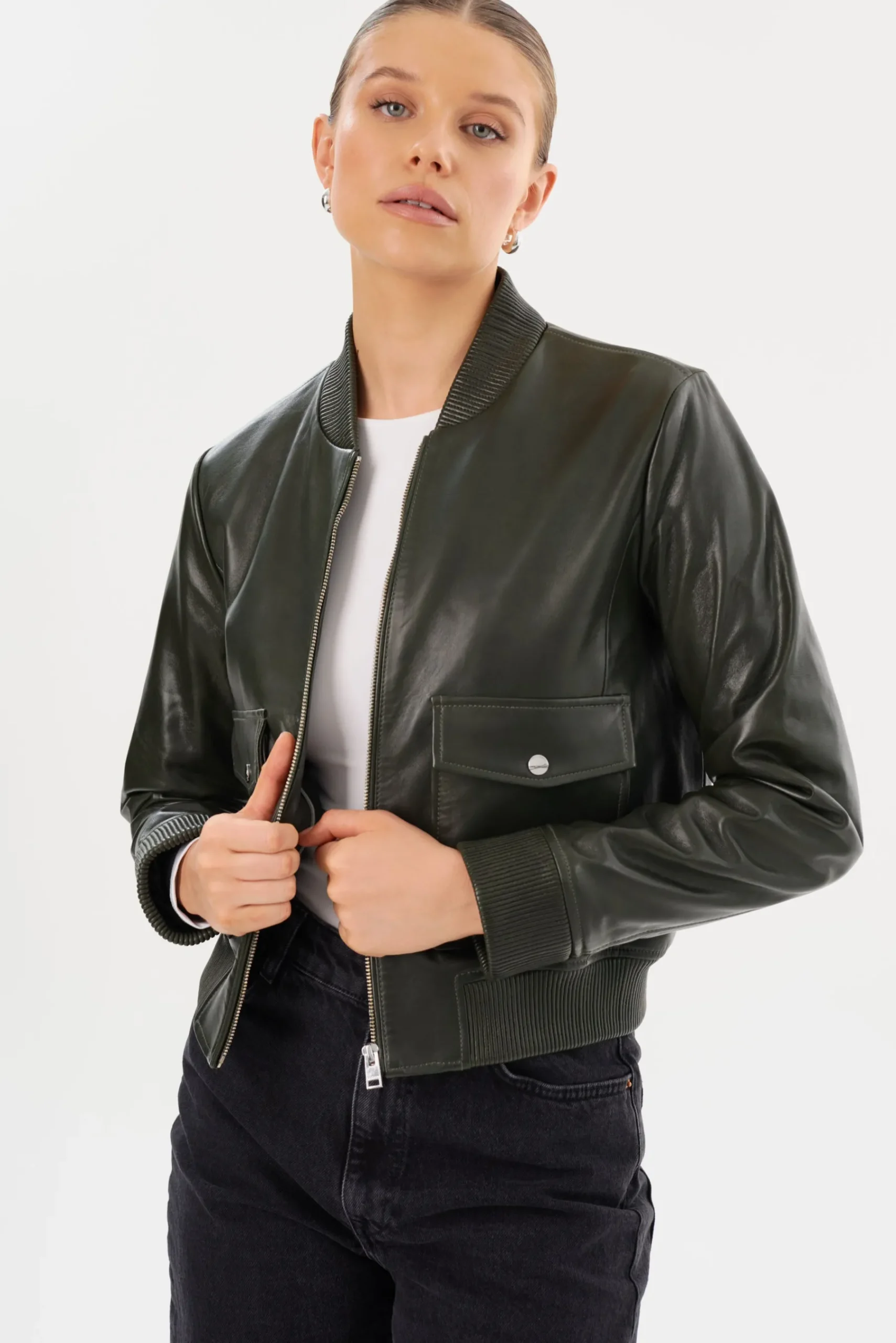 Femme LAMARQUE CANDACE | Leather Bomber Jacket