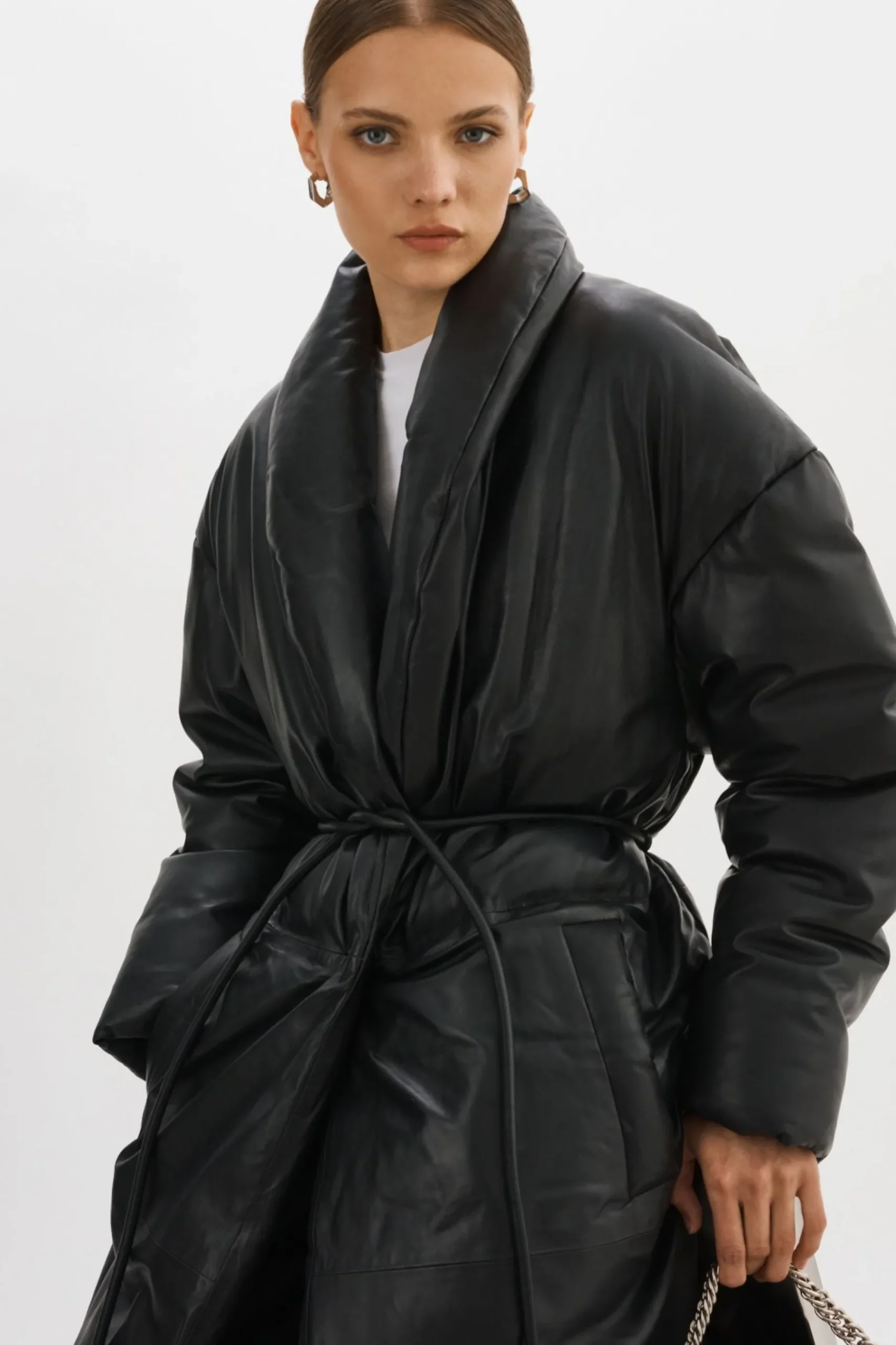 Femme LAMARQUE CATALINA Manteau-couverture Surdimensionné En Cuir