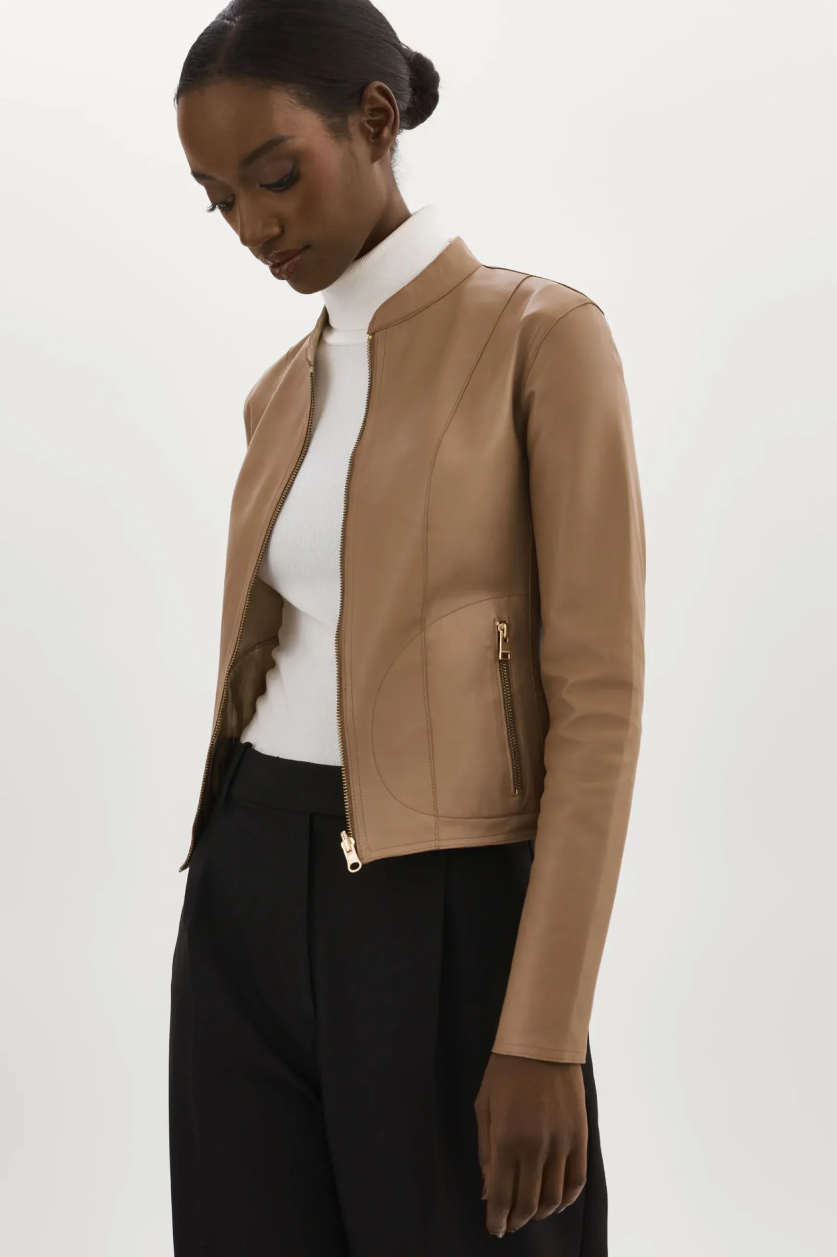 Femme LAMARQUE CHAPIN | Bomber Réversible En Cuir